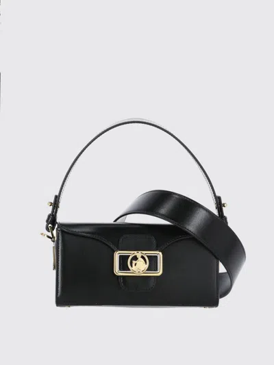 Lanvin Rectangular Smooth Nano Shoulder Bag In Black