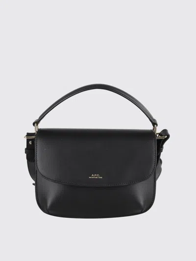 Apc A.p.c. Structured Mini Shoulder Bag With Adjustable Strap In Black