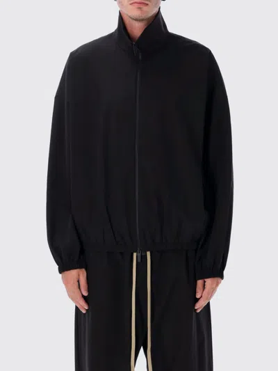Fear Of God Nylon Zip-up Sweatshirt In Black