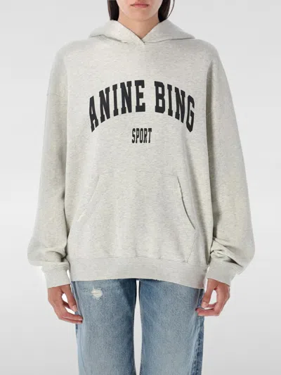 Anine Bing Harvey Logo-print Sweatshirt In Gray
