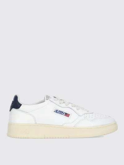 Autry Medialist' White Leather Sneakers In White