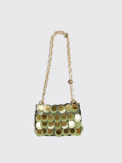 Rabanne 'kaki Sparkle Nano' Shoulder Bag In Green