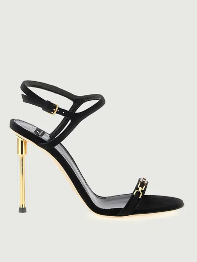 Elisabetta Franchi Sandals Heel Detail Embellished In Multi