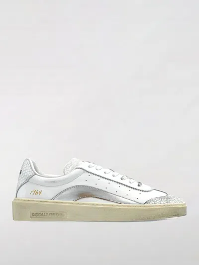 Dsquared2 Sneakers Rider In Pelle Bianca  Donna In White