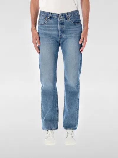 Levi's Blue Cotton Denim 501 Jeans In Blue
