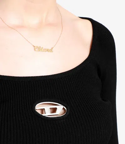 Diesel Red Top Cropped M-vera-ls In Black