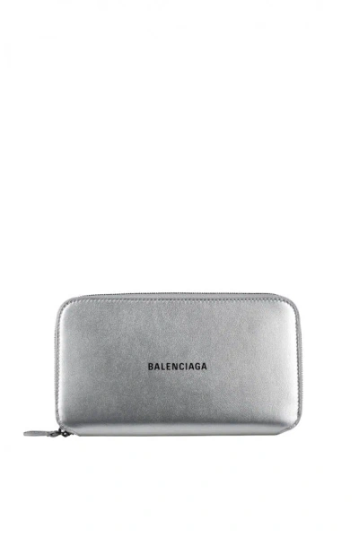 Balenciaga Women Wallet In Silver