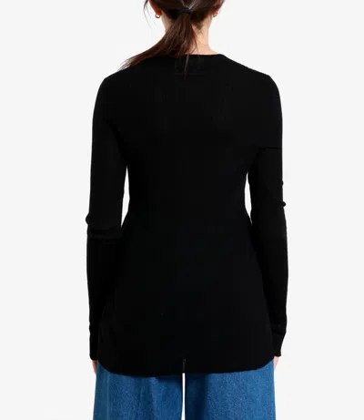 Erika Cavallini Long-sleeved Sweater In Black