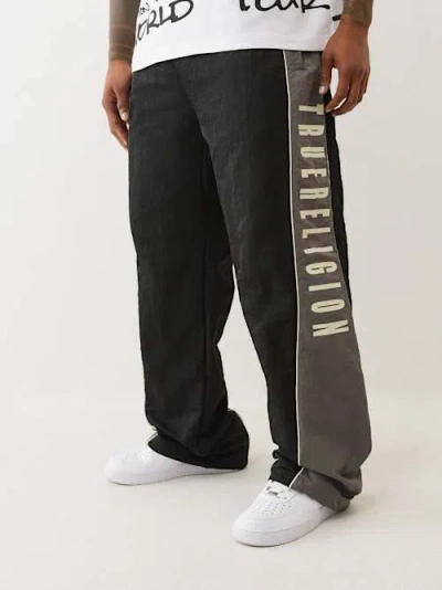 True Religion Color Blocked Nylon Jogger In Black