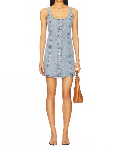 Frame Denim Shift Dress With Studs In Mingle In Blue