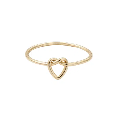 Adornia 14k Gold Plated Heart Knot Ring In Gold