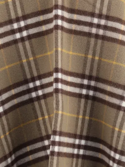 Burberry Wool And Cashmere Check Cape In Multi