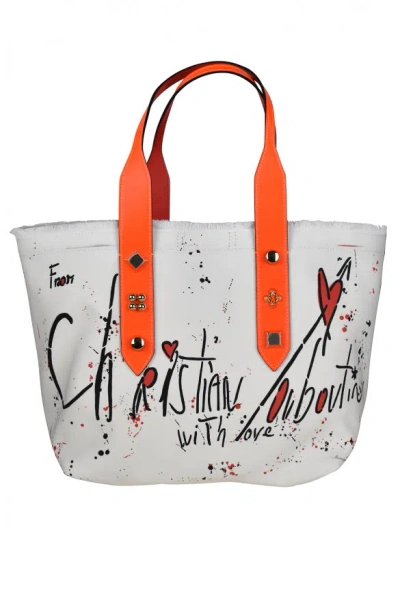 Christian Louboutin Frangibus Medium Tote Bag In White