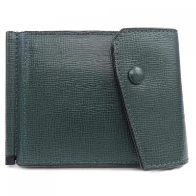 Pre-owned Valextra Wallet (bi-fold) () In Green