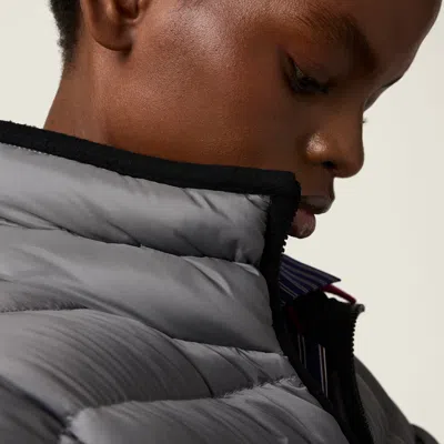 Miu Miu Lightweight Puffer Jacket Drawstring Features In Gray