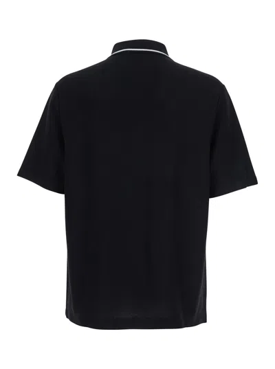 Dolce & Gabbana Cotton Pique Polo In Black