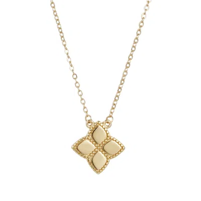 Adornia 14k Plated Pointed Clover Necklace In Gold