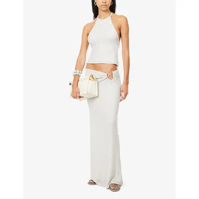 Christopher Esber Womens Dune Metallic Imber Metallic Halter Knitted Top In Multi