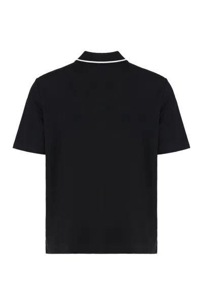 Dolce & Gabbana Cotton Pique Polo In Black