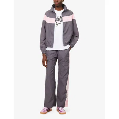 Icecream Womens Grey Pink Soft Serve Nylon Track Trousers In Multi