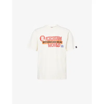 Icecream Mens Off White Every Flavour Relaxed-fit Cotton-jersey T-shirt Xl In White