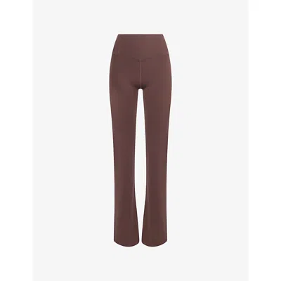 Vuori Womens Java All The Feels Flared-leg Performance Yoga Leggings In Burgundy