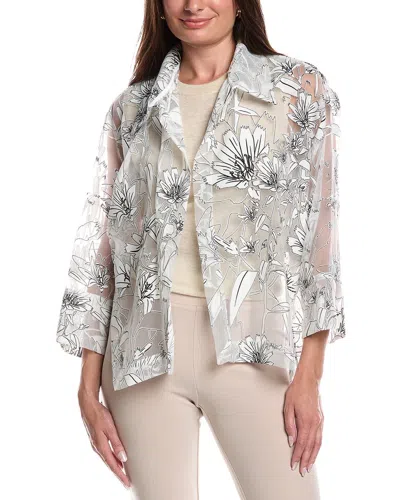 Joseph Ribkoff Burnout Dolman Jacket In White