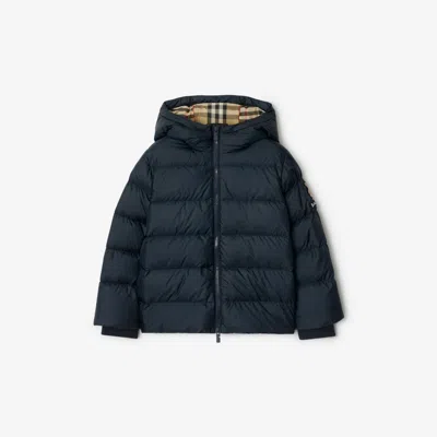 Burberry Down Jacket In Blue