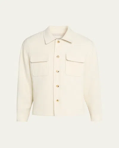 Frame Man Denim Outerwear Cream Size Xxl Cotton In Natural