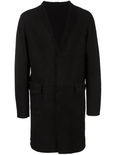 Shop Salvatore Santoro Notched Lapel Coat - Black