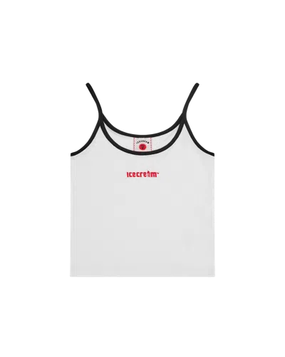 Icecream Womens Soft Serve Contrast Vest Top In White