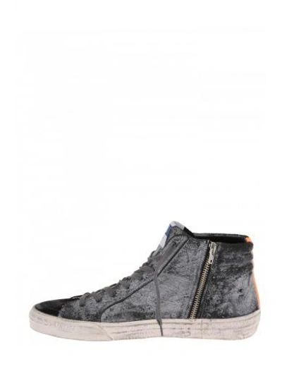 Shop Golden Goose Deluxe Brand Leather High-top Sneakers In Grey