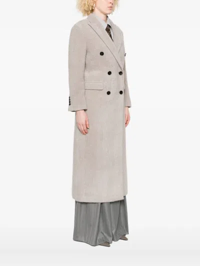 Eraldo Double-breasted Buttoned Coat In Gray