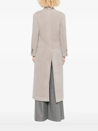 Eraldo Double-breasted Buttoned Coat In Gray
