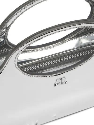 Courrèges Holy Mini Shoulder Bag In Silver
