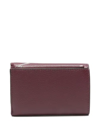 Mulberry Folded Multi-card Leather Wallet In Burgundy