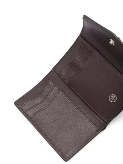 Mulberry Folded Multi-card Leather Wallet In Burgundy