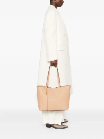 Dkny Medium Logo-plaque Tote Bag In Neutral