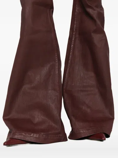 Rick Owens Drkshdw Bolan Wax-coated Jeans In Brown
