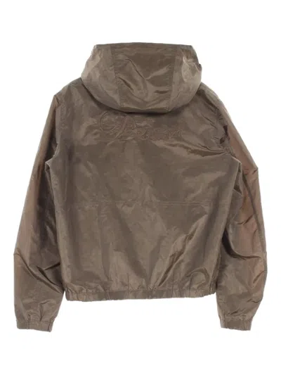 Pre-owned Dior X Kenny Scharf 2000s Zip-up Hooded Jacket In Brown
