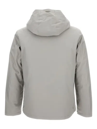 Woolrich Crestmont Hooded Zip-front Jacket In Gray