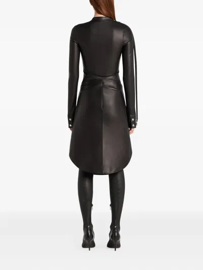 Courrèges Long Sleeve Asymmetric Zip Detail Top In Black