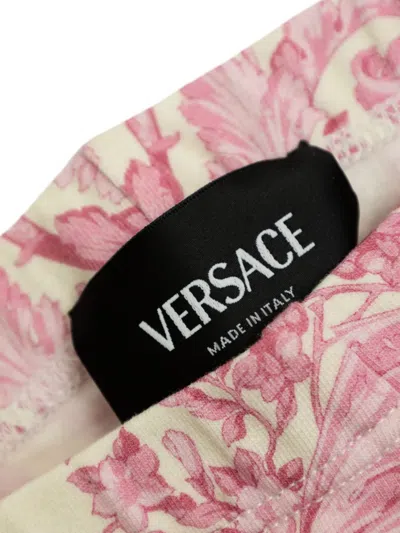 Versace Patterned Leggings In Pink