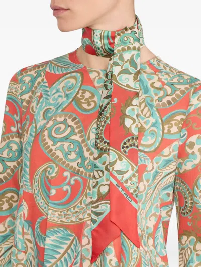 Etro Paisley Silk Scarf In Multi