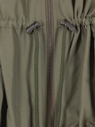 抽绳腰边缩褶夹克