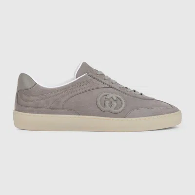 Gucci G75 Gray Sneakers In Suede Men In Gray