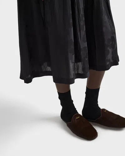 Prada Jacquard Dress Long Sleeves In Black