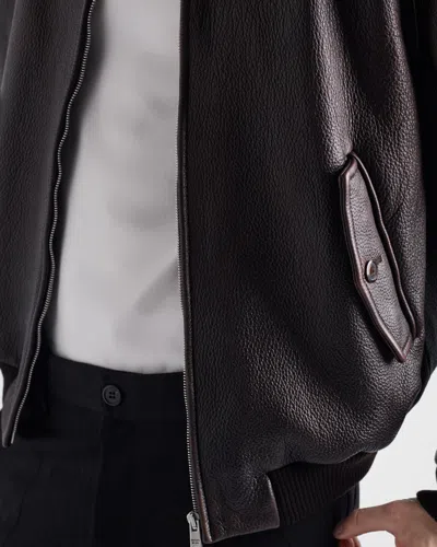 Prada Raglan-sleeve Flap-pocket Bomber Jacket In Black