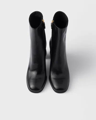 Prada Leather Booties In Multi
