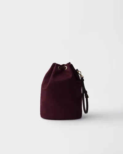 Prada Drawstring Shoulder Bag In Burgundy